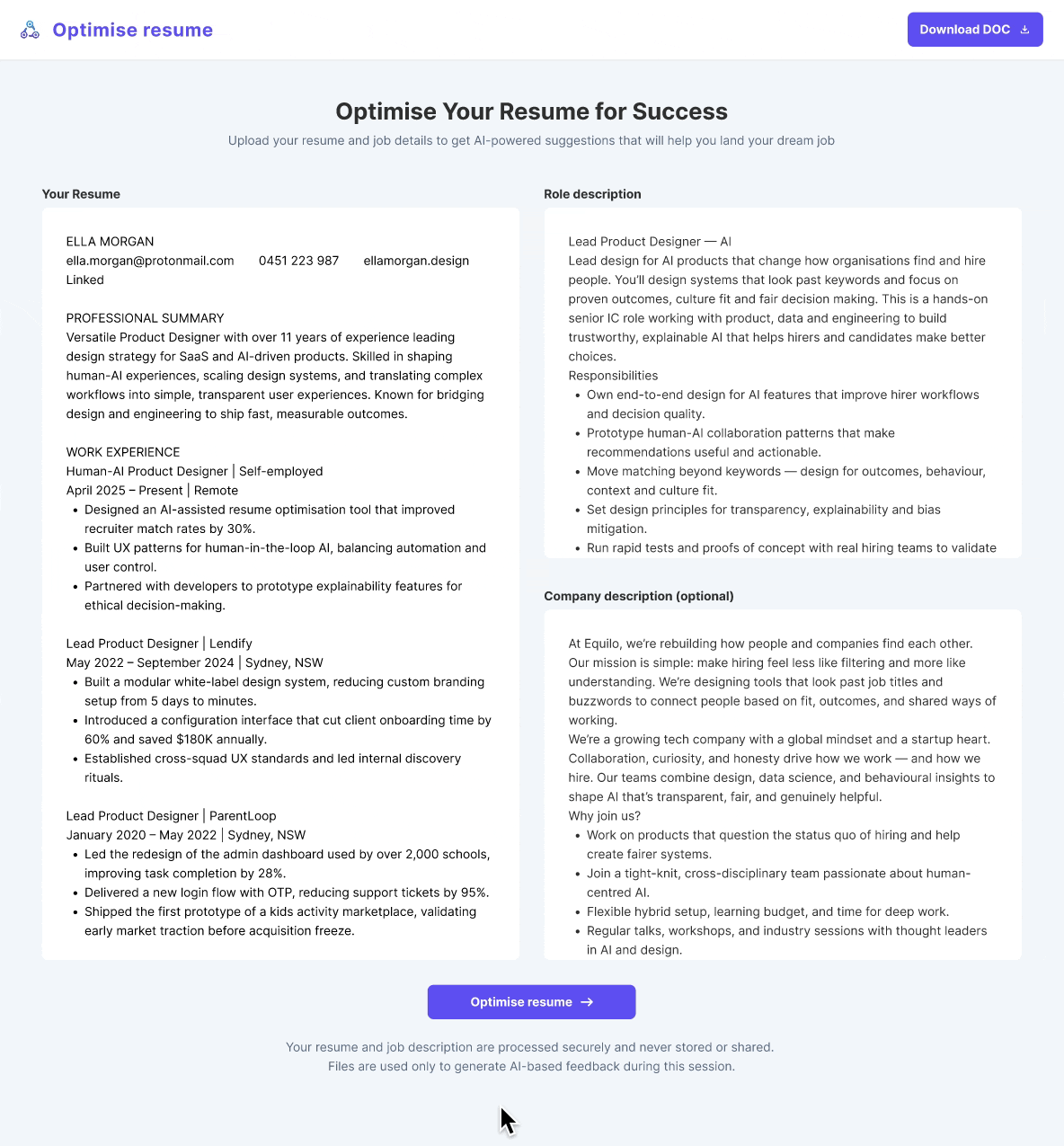 User reverts bias change