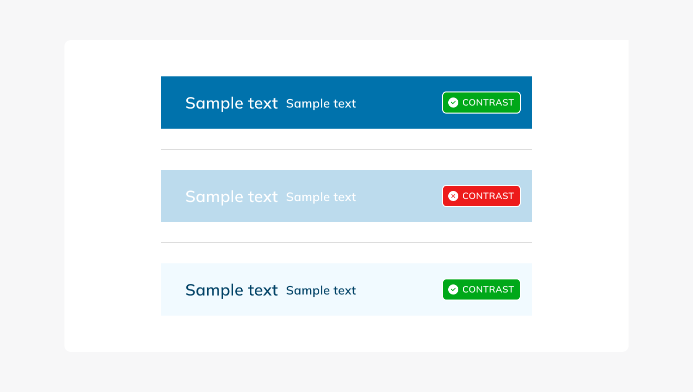 Checking contrast