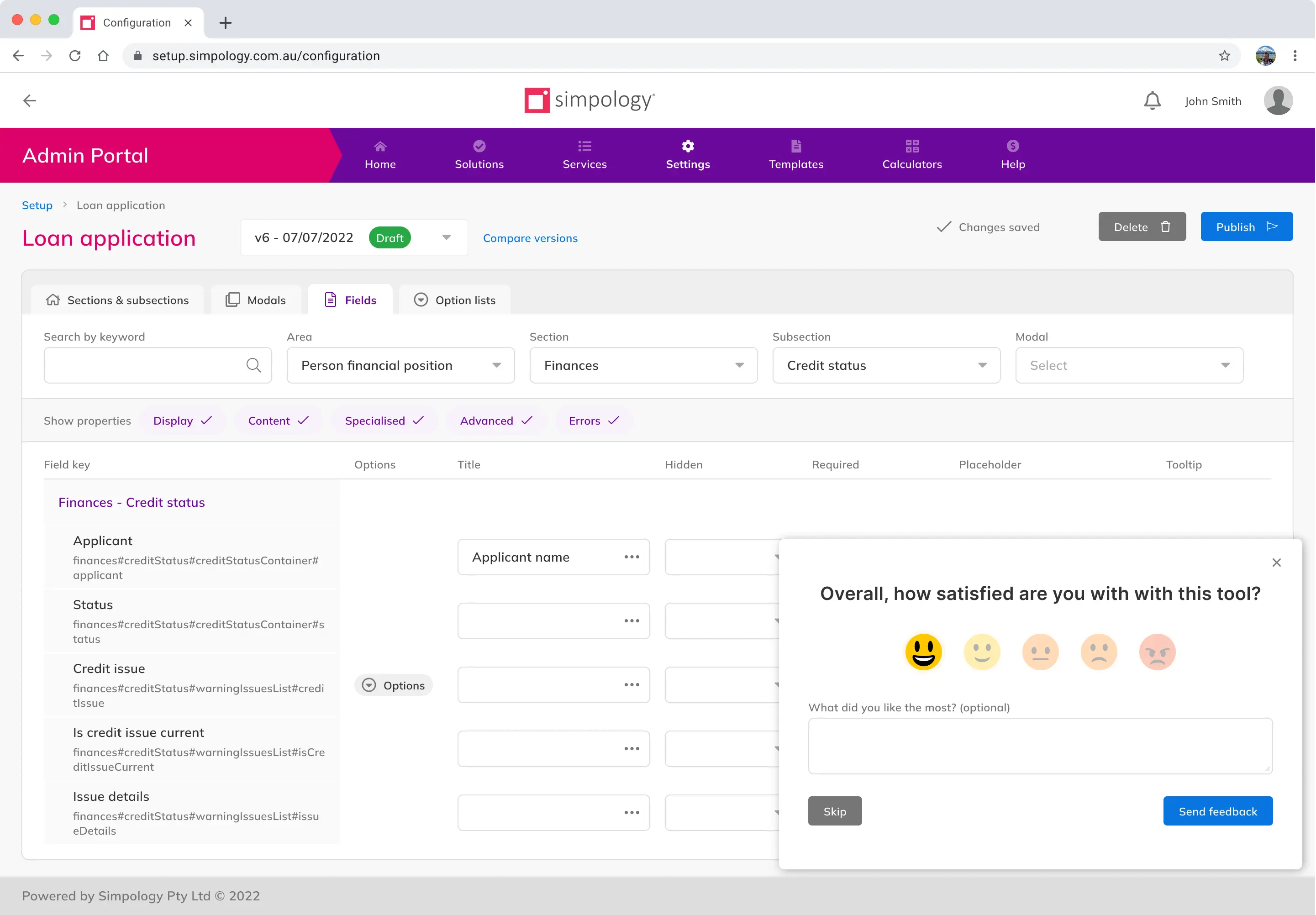Asking user to give us satisfaction feedback