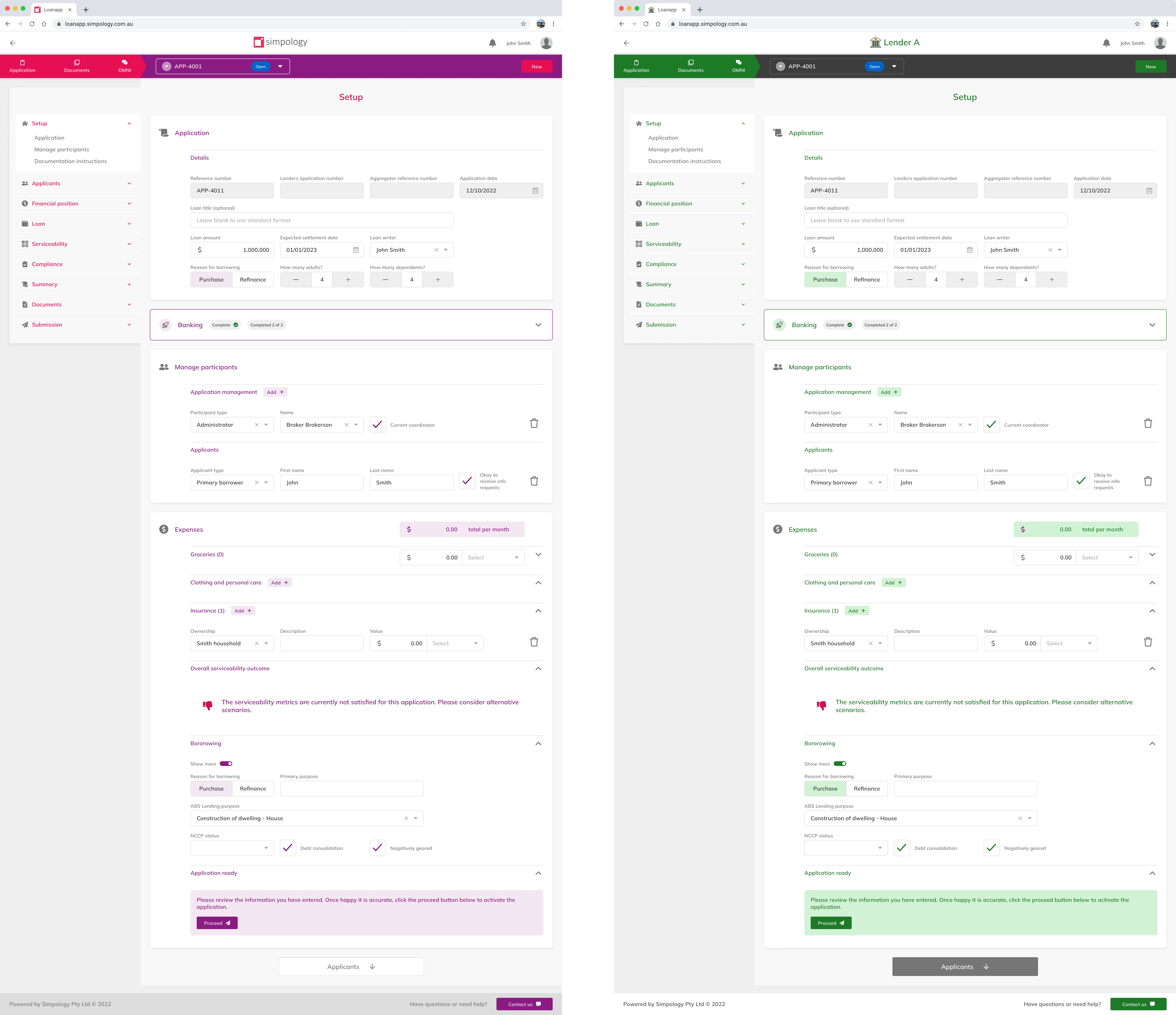 Two brands of Loanapp